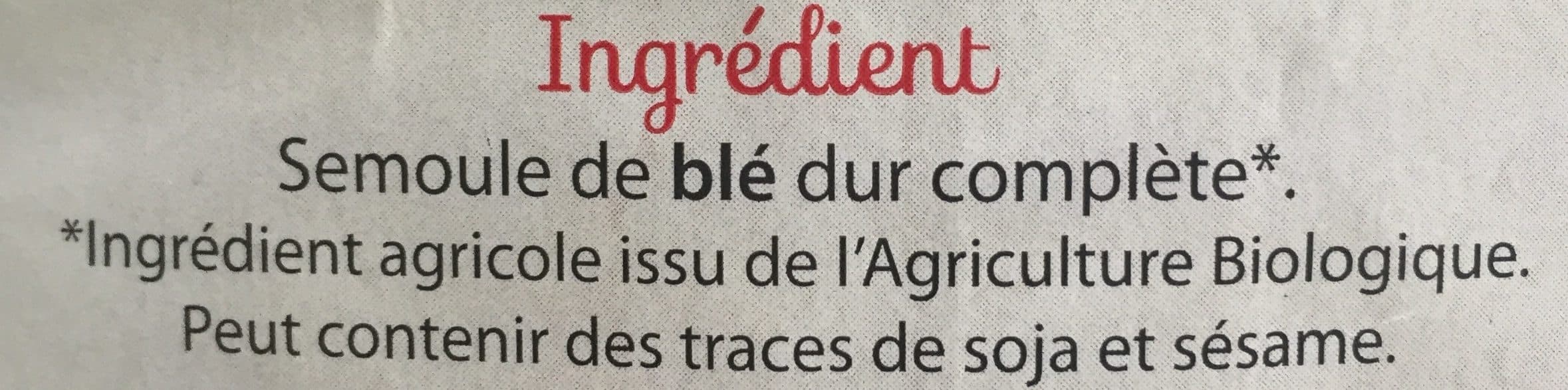 La Vie Claire Pâtes complètes spirales packshot