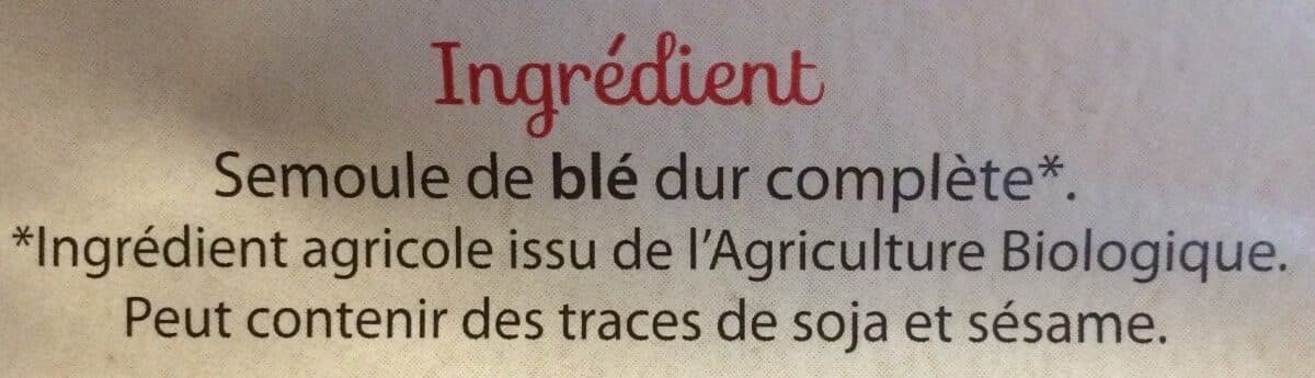La Vie Claire Pâtes Complètes Penne packshot