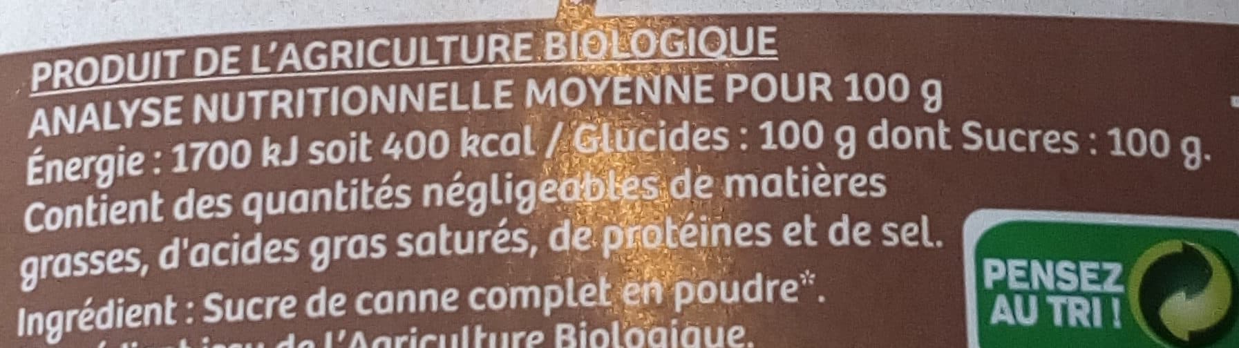 La Vie Claire Sucre de canne complet packshot