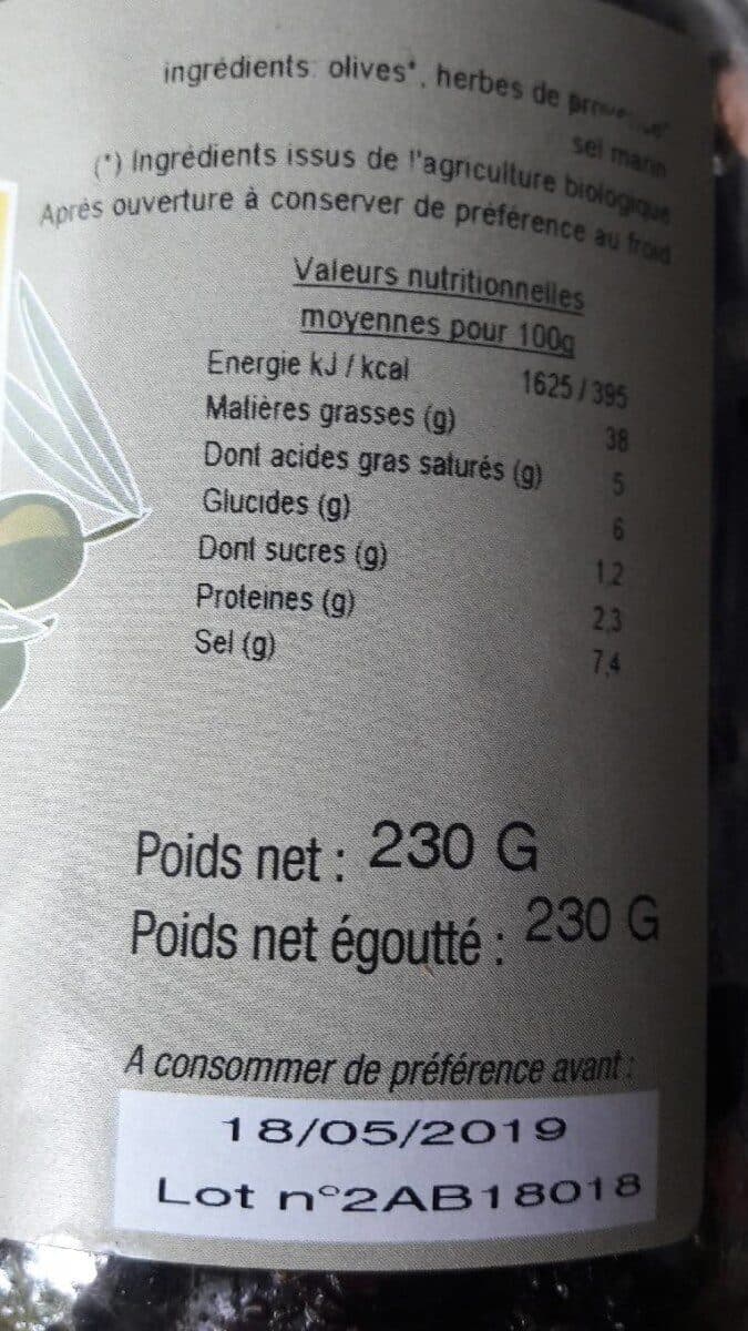 La Vie Claire Olives Noires a la provençale packshot