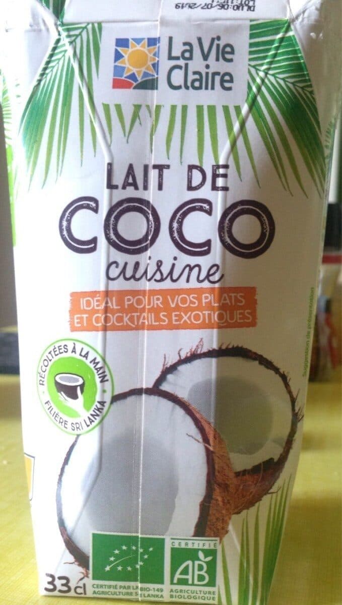 La Vie Claire Lait de coco cuisine packshot