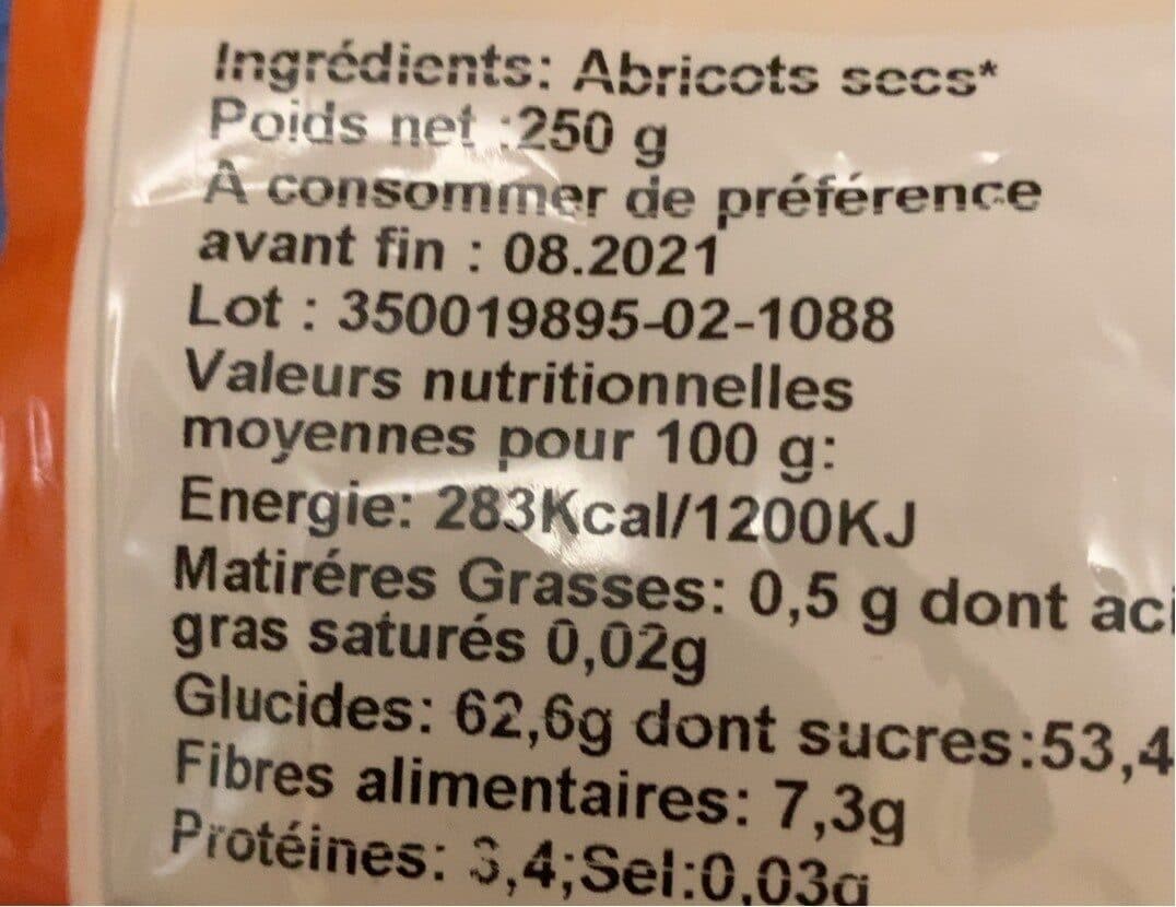 La Vie Claire Abricots Secs 250g packshot