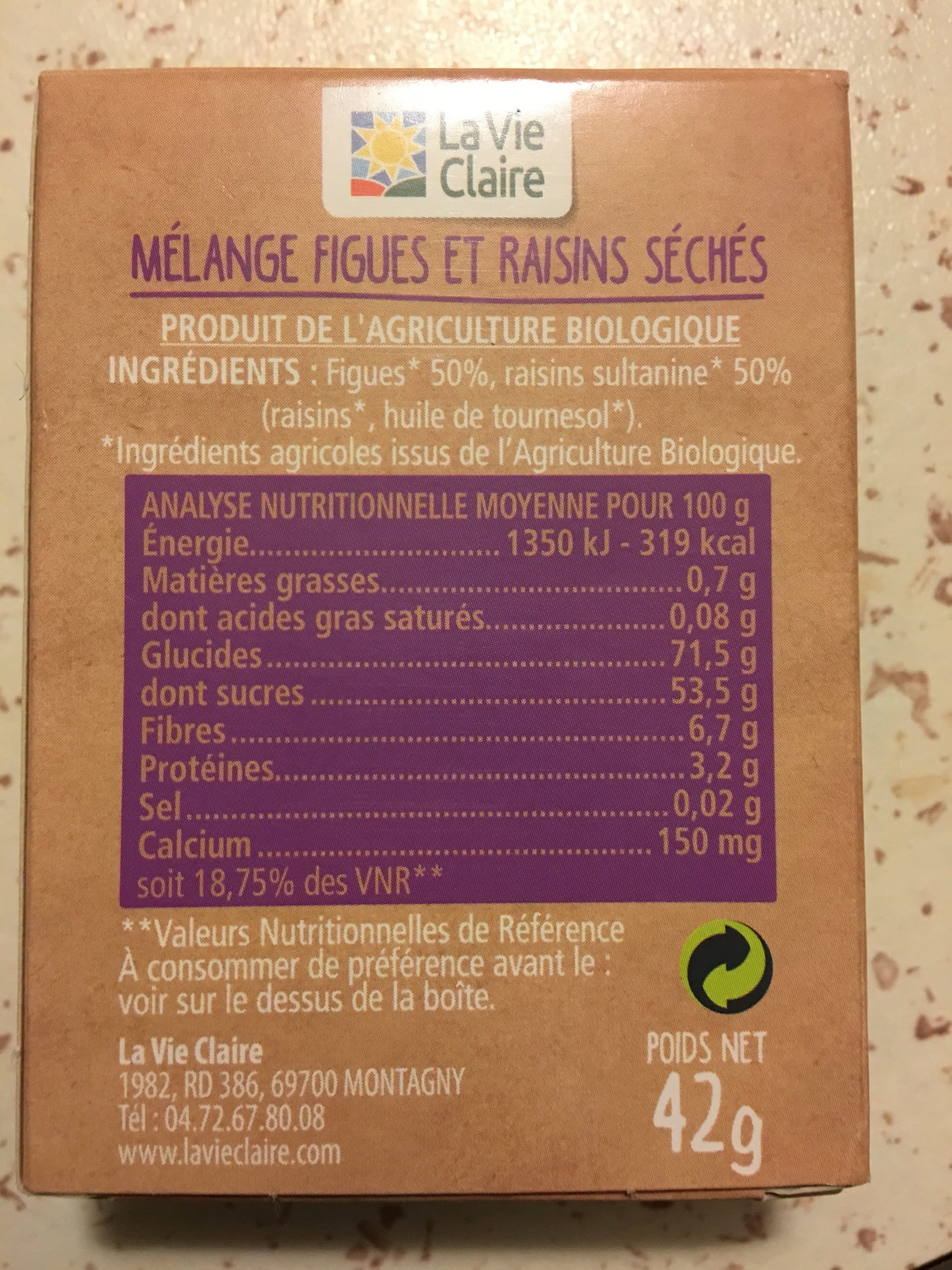 La Vie Claire Fruits secs packshot
