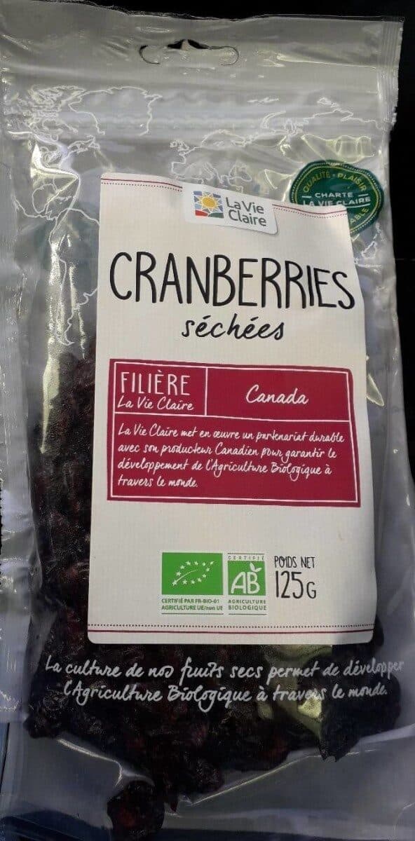 La Vie Claire Cranberries séchées packshot