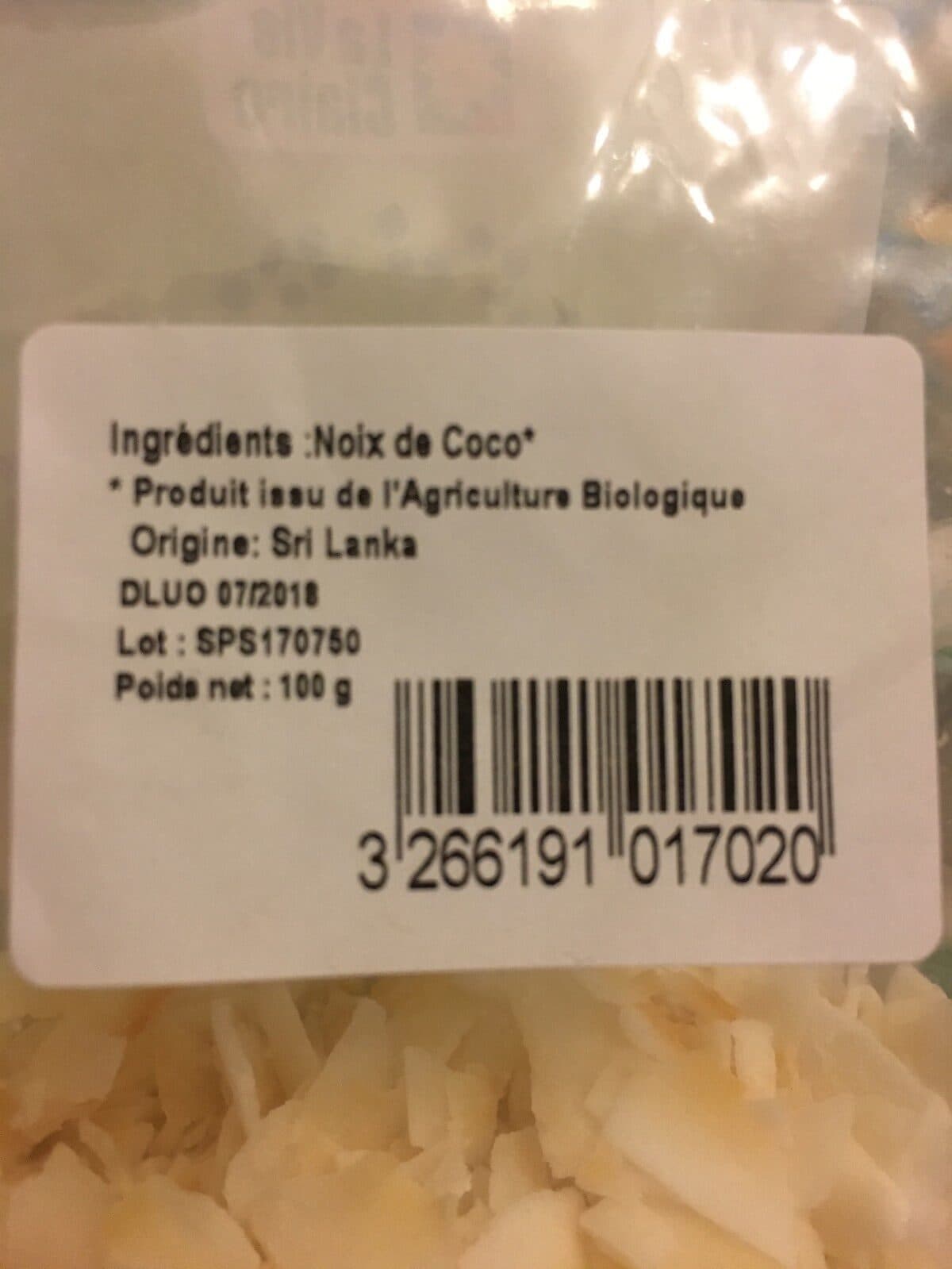 La Vie Claire Noix de coco lamelles packshot