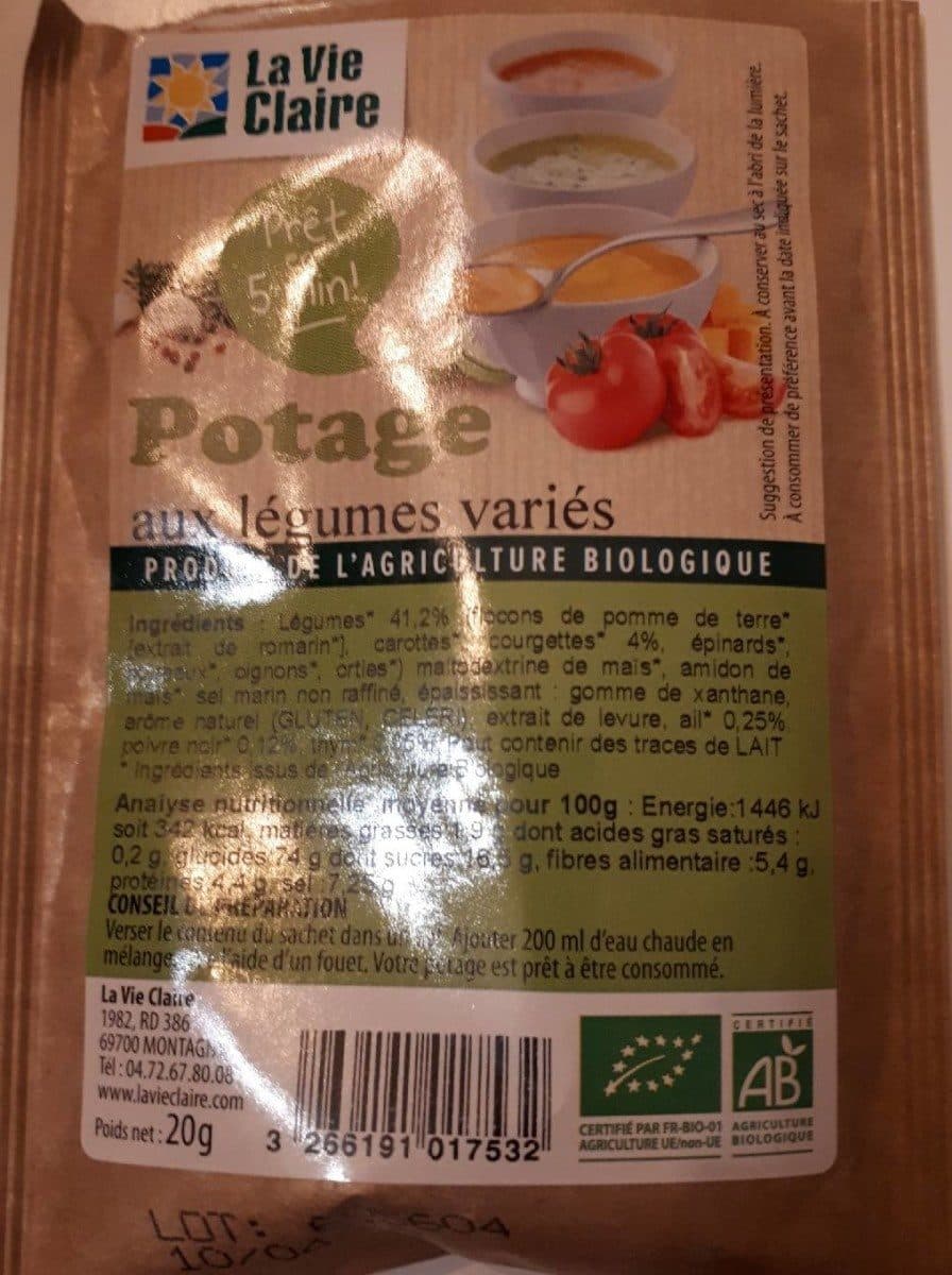 La Vie Claire Potage aux légumes variés packshot