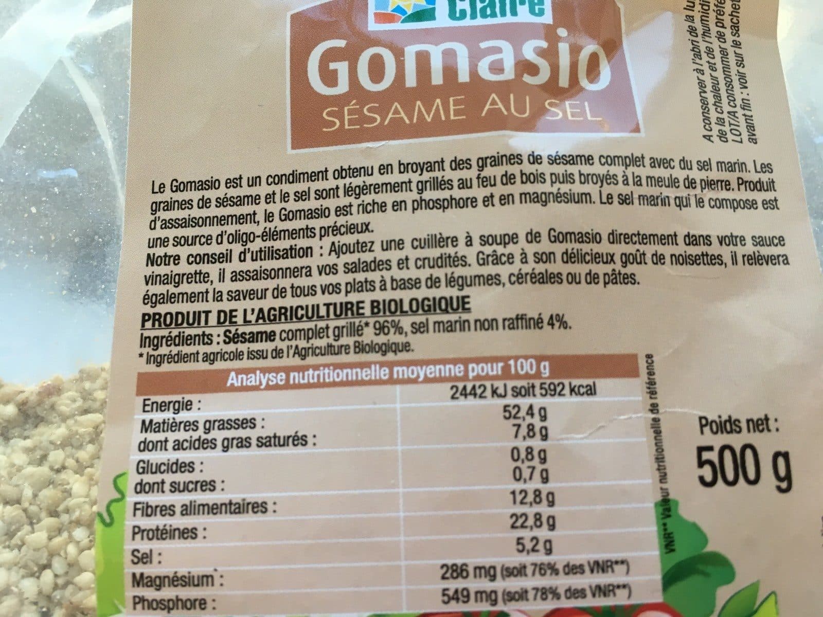 La Vie Claire Gomasio sésame au sel packshot