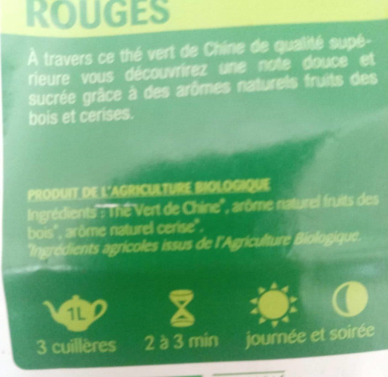 La Vie Claire Thé vert fruit rouge packshot