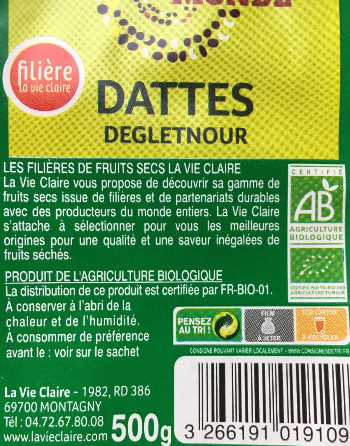 La Vie Claire Dattes Degletnour packshot