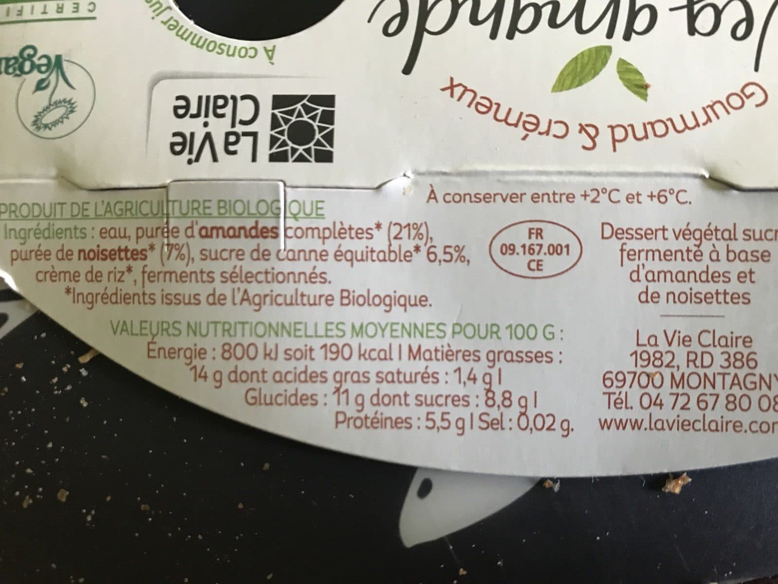 La Vie Claire Veg amande packshot