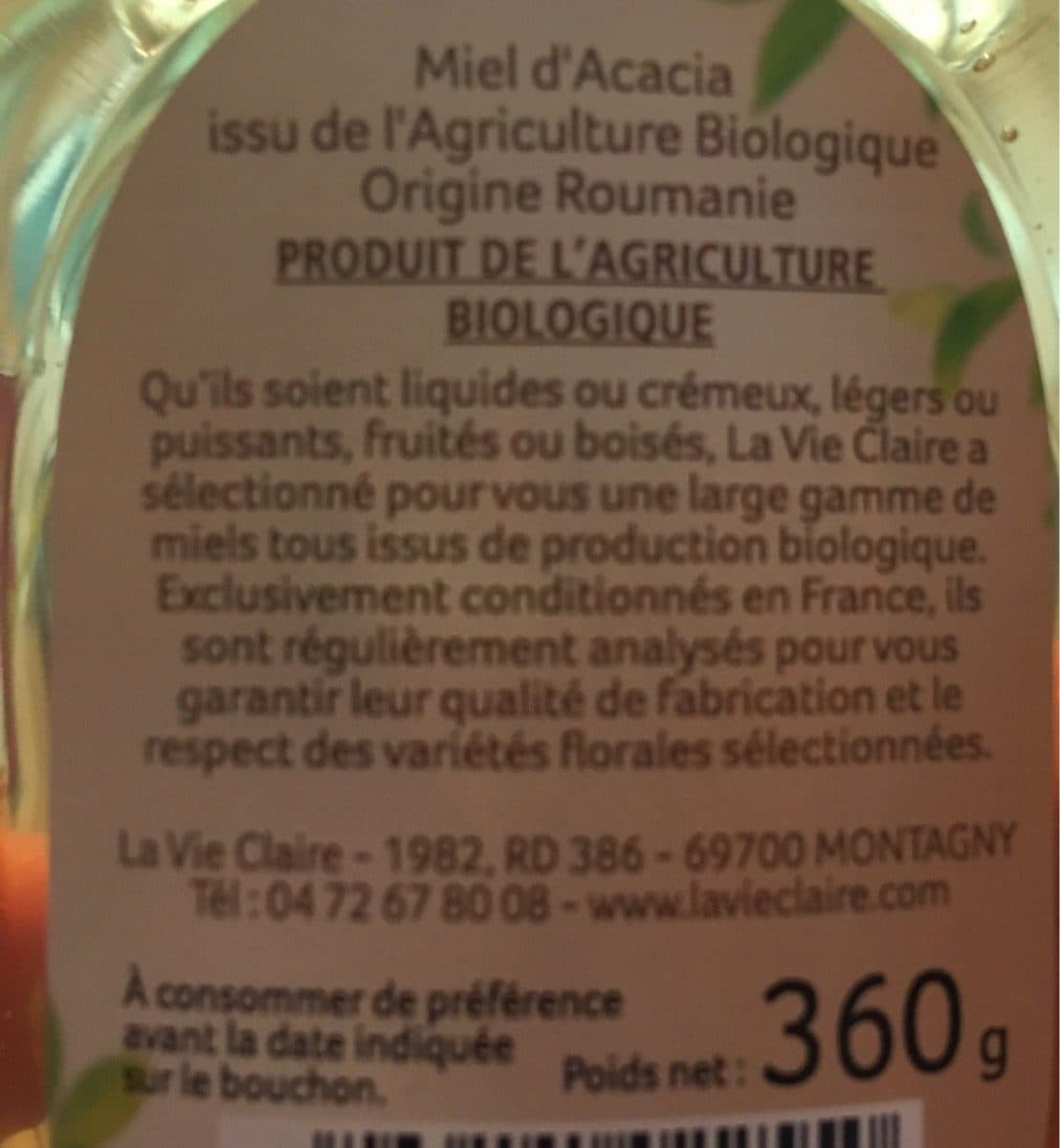 La Vie Claire Miel d'Acacia packshot