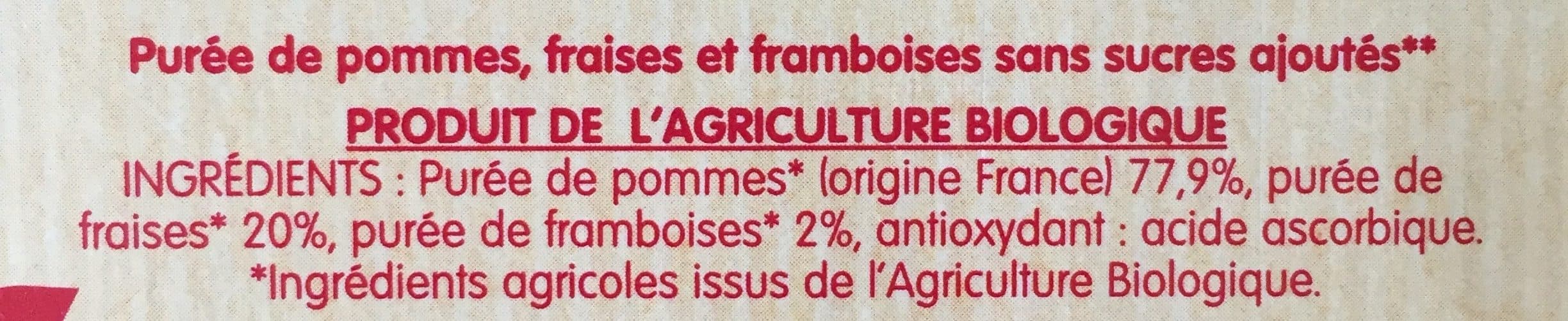 La Vie Claire Purée de pommes fraises framboise packshot
