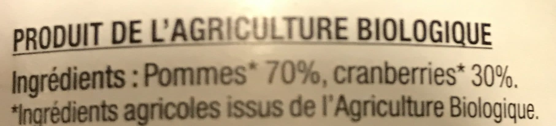 La Vie Claire Purée pomme cranberry packshot