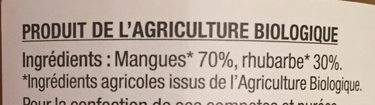 La vie Claire Puree Mangue-rhubarbe packshot