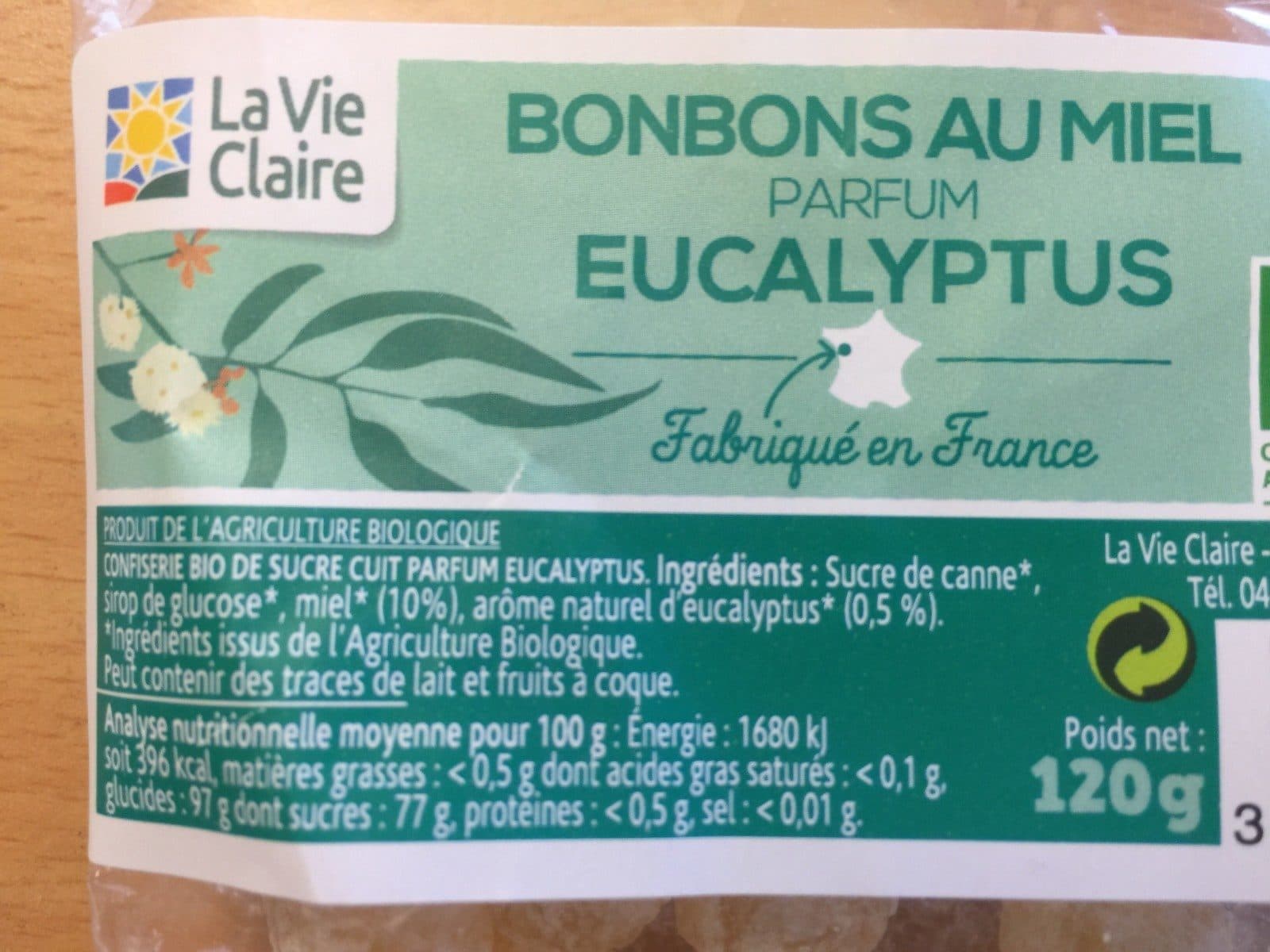 La Vie Claire Bonbon au miel parfum Eucalyptus packshot