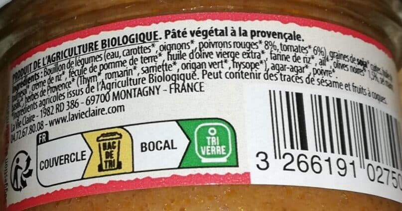 La Vie Claire Termine végétale à la provençale packshot