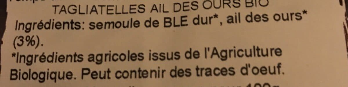 La Vie Claire Tagliatelle Ail des Ours packshot