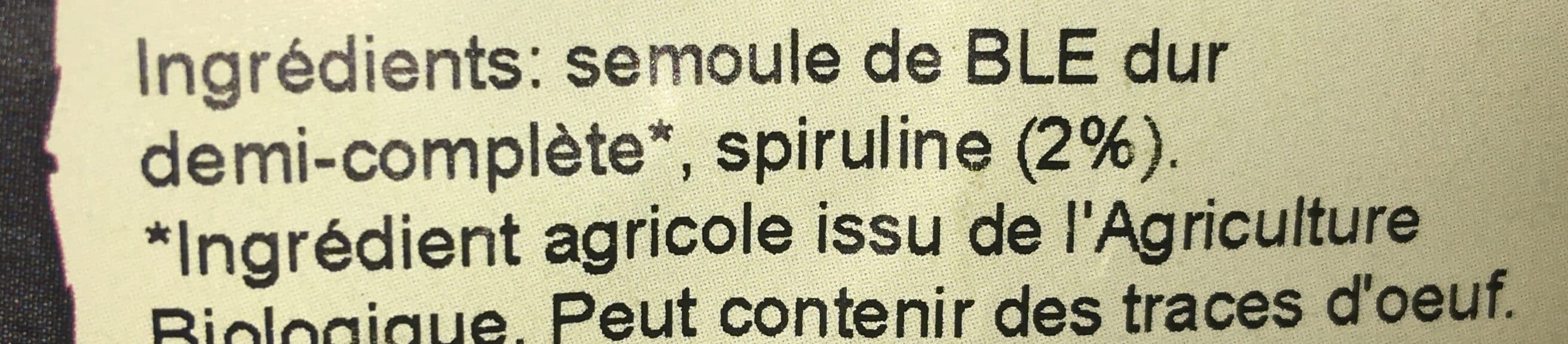 La Vie Claire Tagliatelles à la spiruline bio packshot
