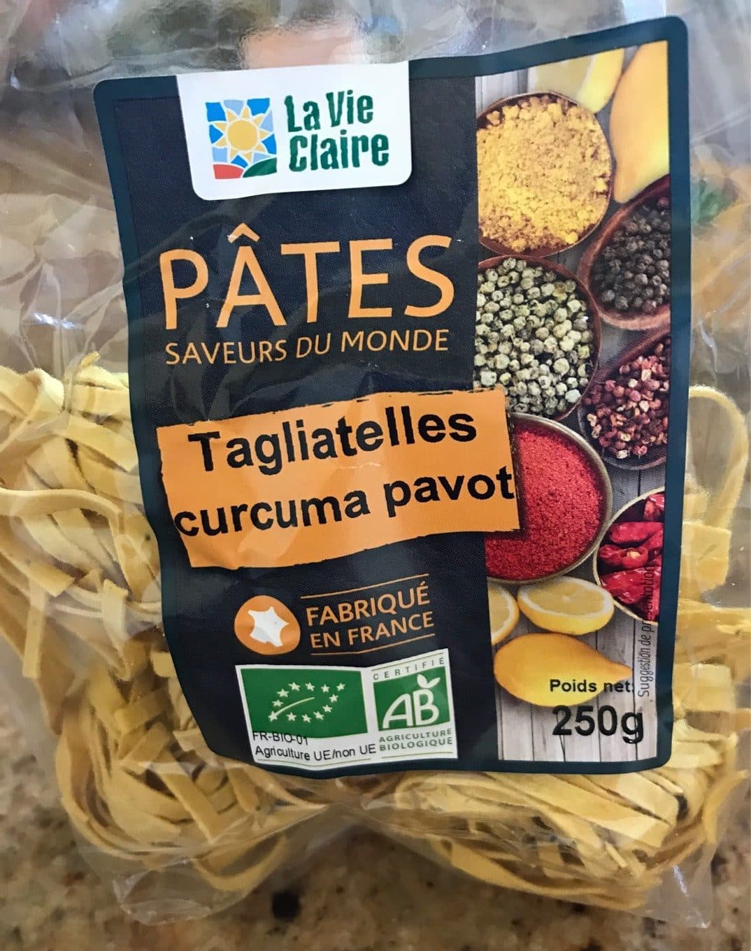 La Vie Claire Pates curcuma pavot packshot