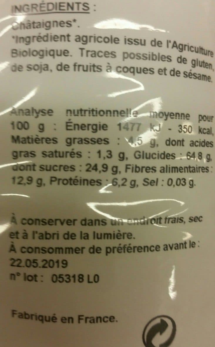 La Vie Claire Flocon châtaignes packshot