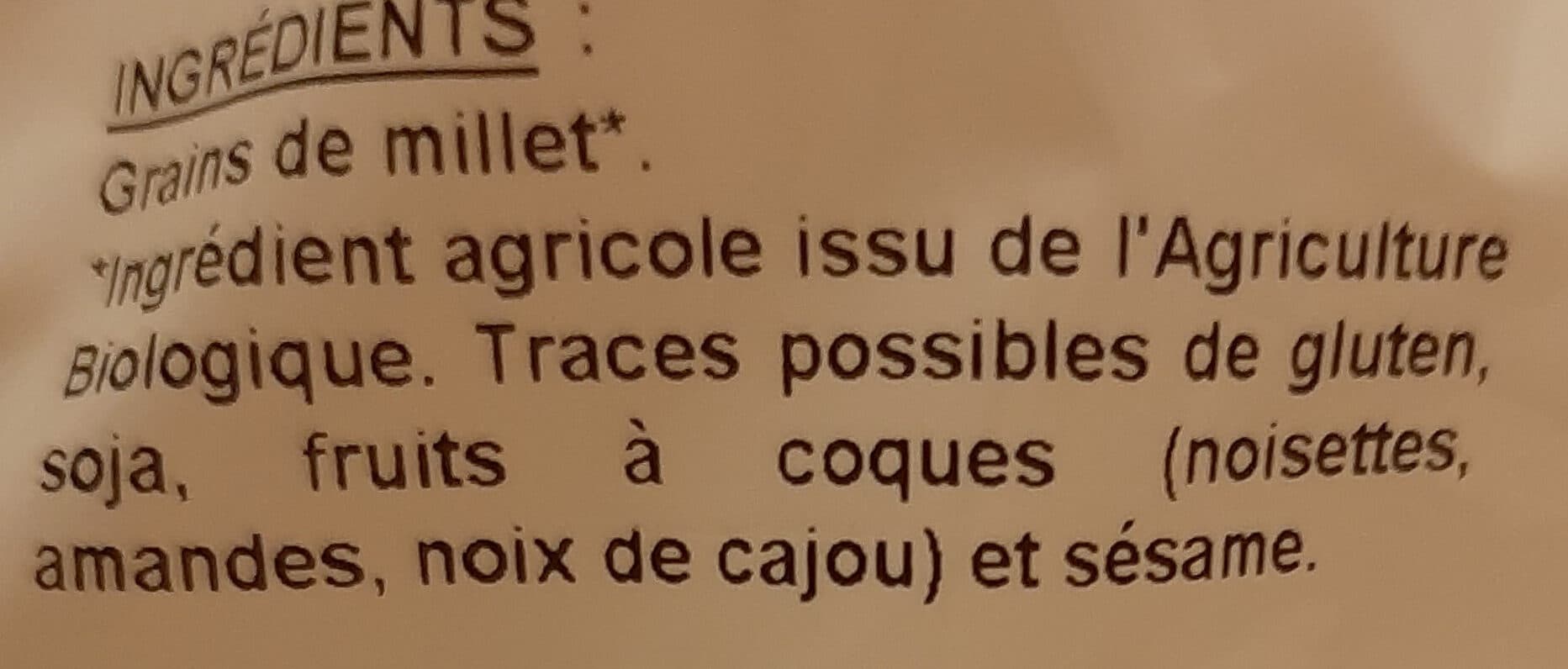 La Vie Claire Flocons Millet précuits packshot