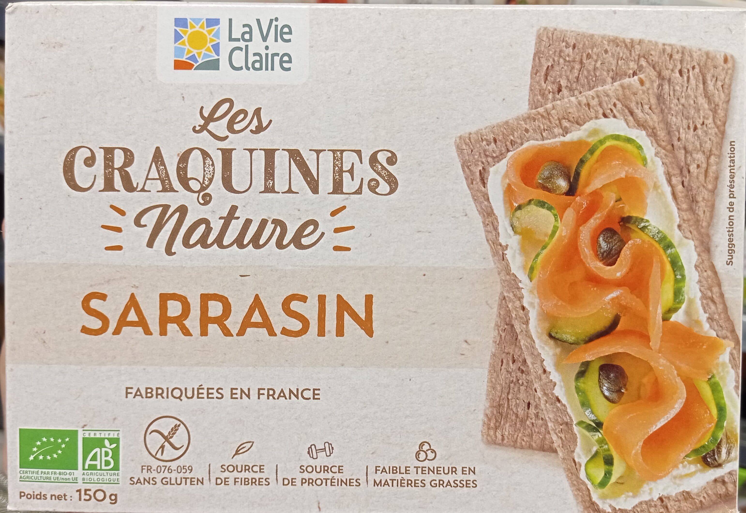 La Vie Claire Les craquines nature sarrasin packshot