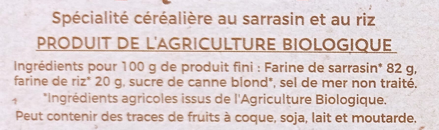 La Vie Claire Les craquines nature sarrasin packshot