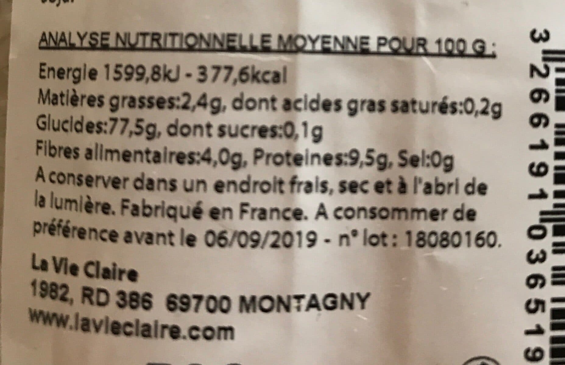 La Vie Claire Riz Thai Demi Complet packshot
