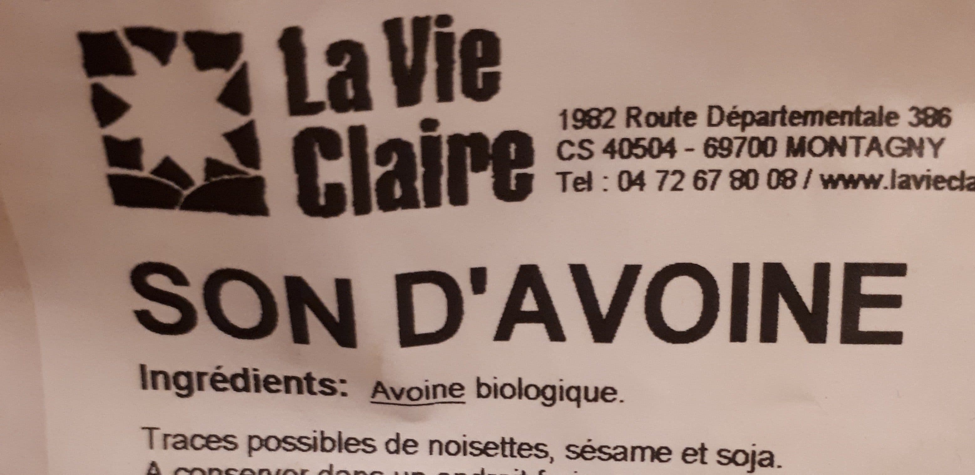 La Vie Claire Son d'avoine packshot
