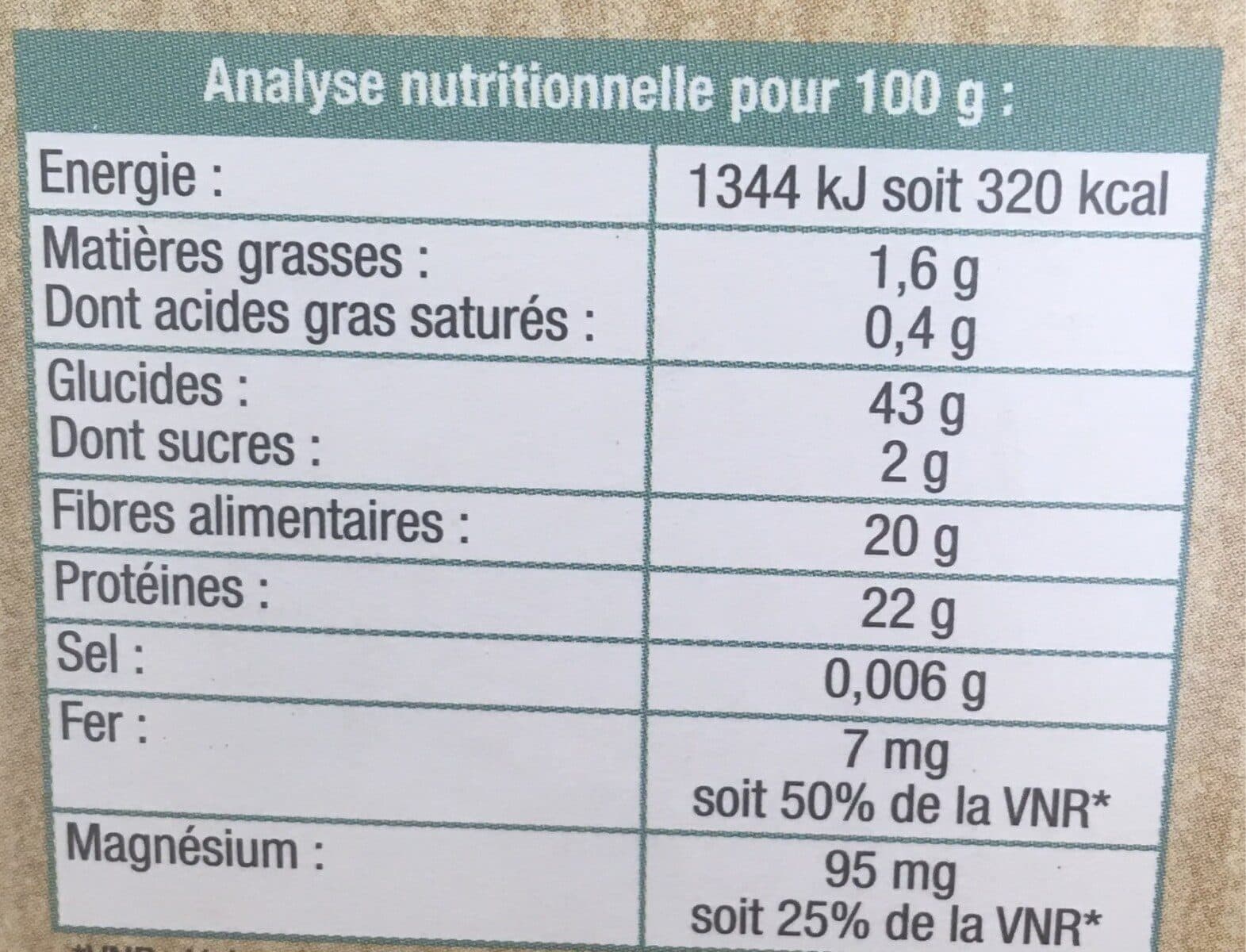 La Vie Claire Lentilles vertes du Puy packshot