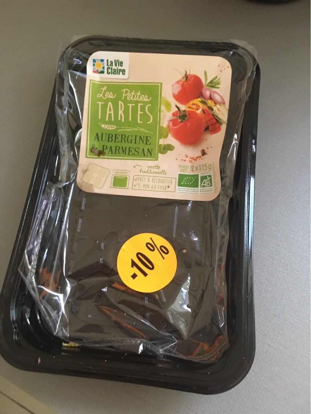 La Vie claire Les Petites TARTES aubergine et parmesan packshot