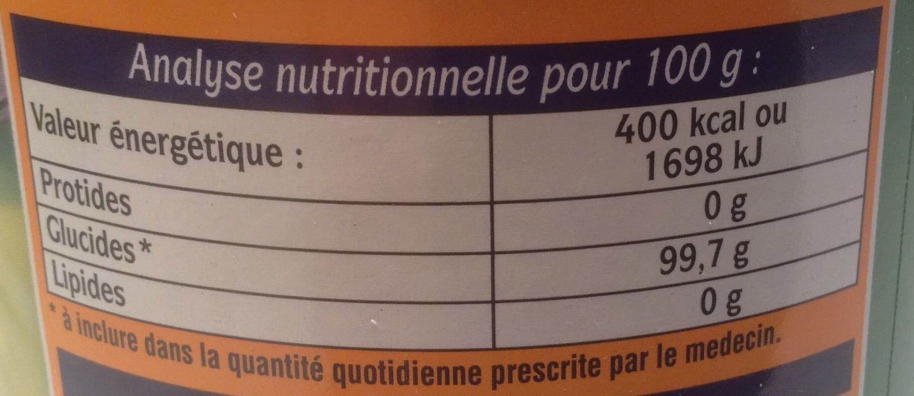 La Vie Claire Fructose cristallisé packshot