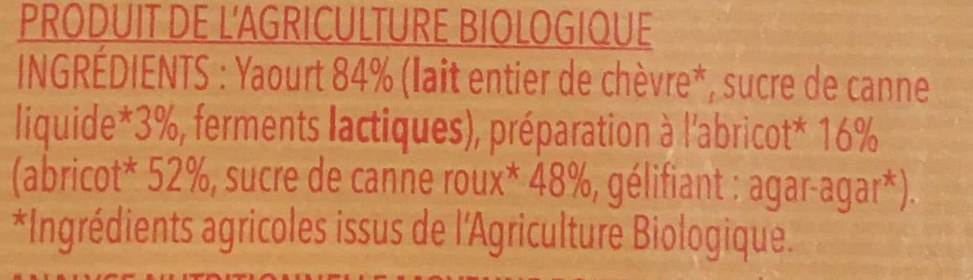 La Vie Claire Yaourt au Lait de Chèvre sur Lit d'Abricot packshot