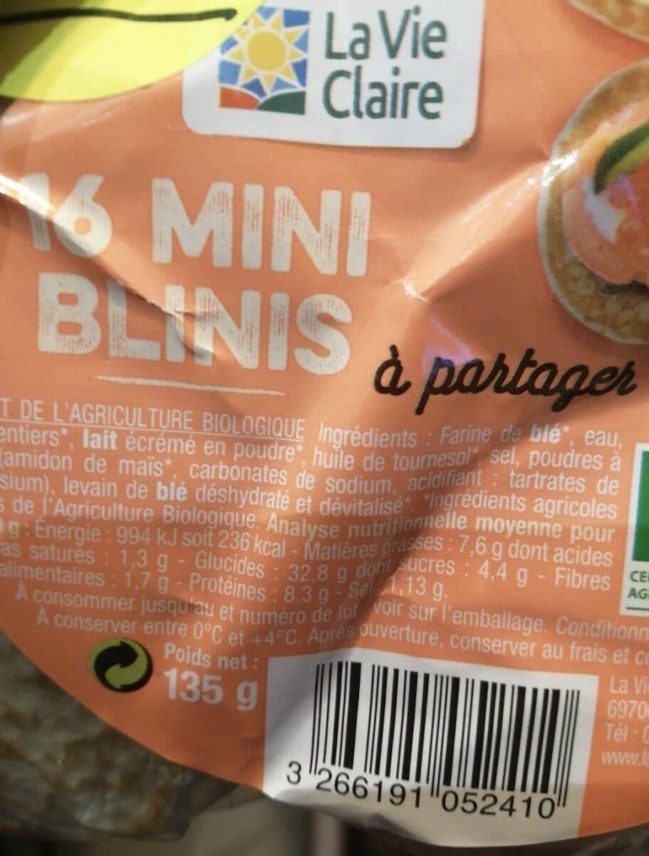 La Vie Claire Blinis packshot