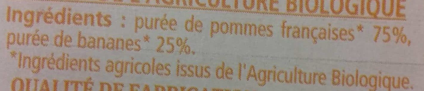 La Vie Claire Purée Pommes Bananes 100% Fruits packshot