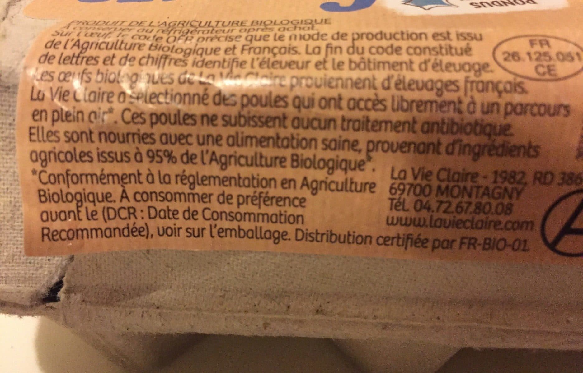 La Vie Claire Œuf packshot