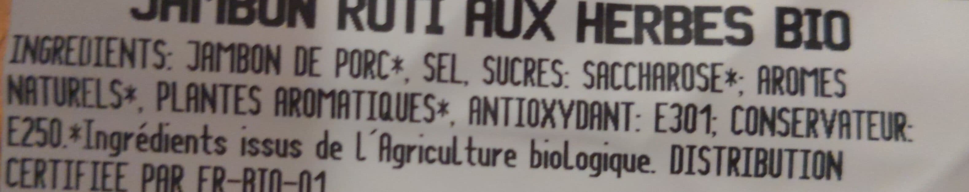 La Vie Claire Jambon rôti aux herbes Bio packshot