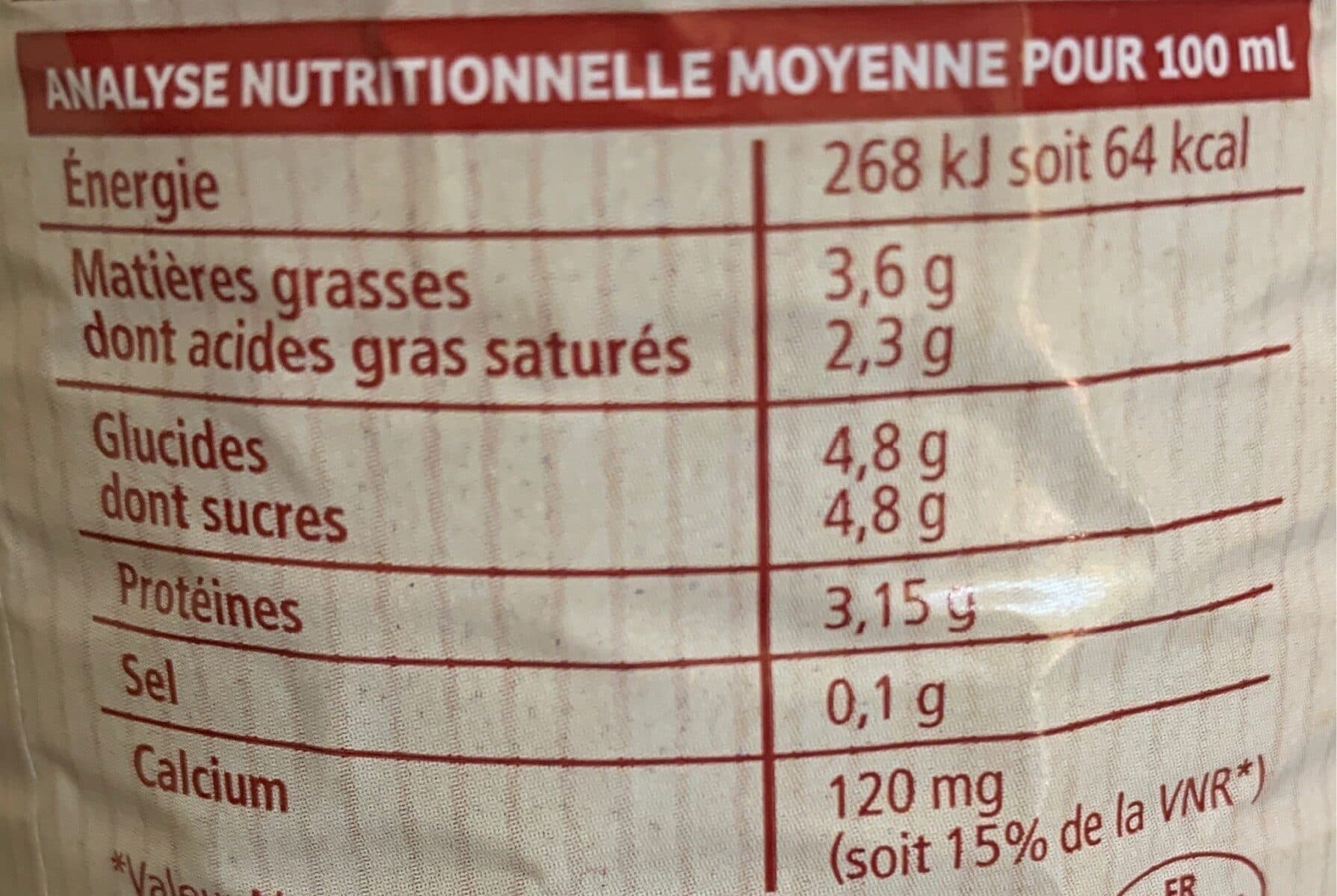 La vie claire Lait stérilisé entier packshot