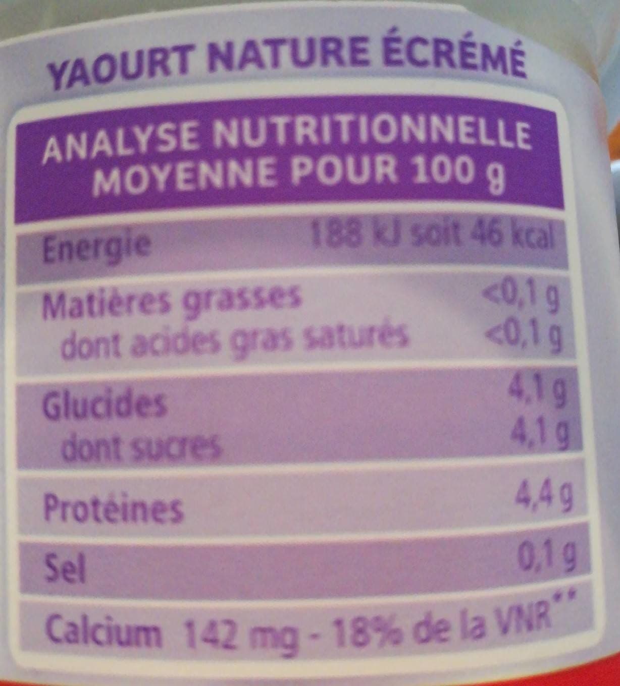 La Vie Claire Yaourt Nature Écrémé 0% de M.G. packshot