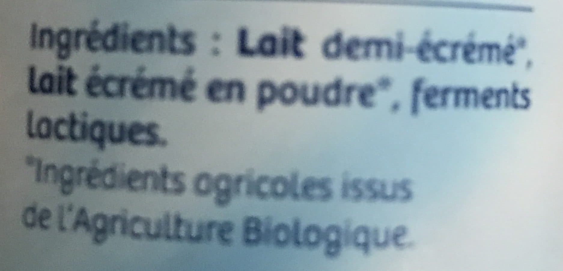 La Vie Claire Yaourt Nature demi-écrémé packshot