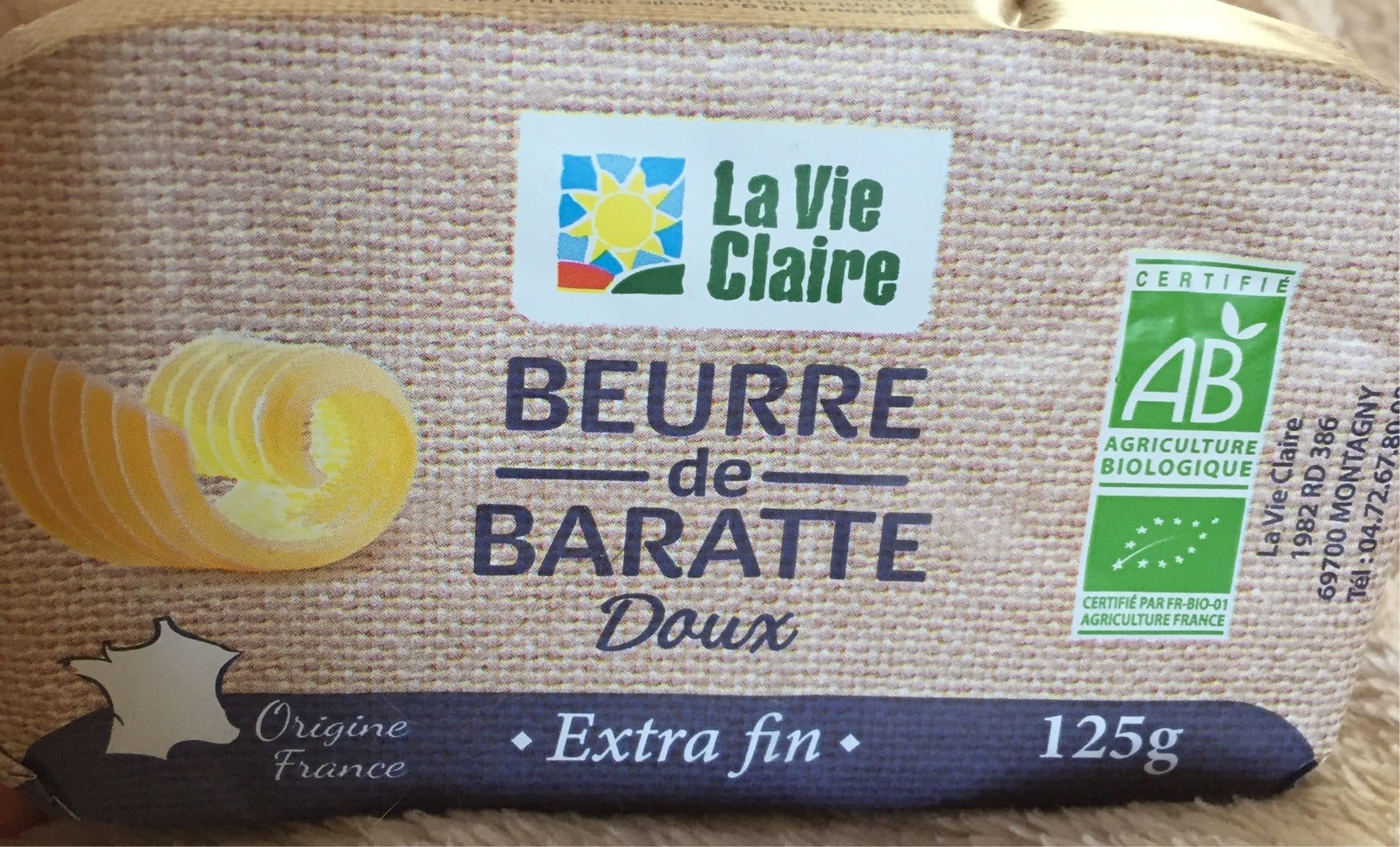 La Vie Claire Beurre de baratte doux packshot