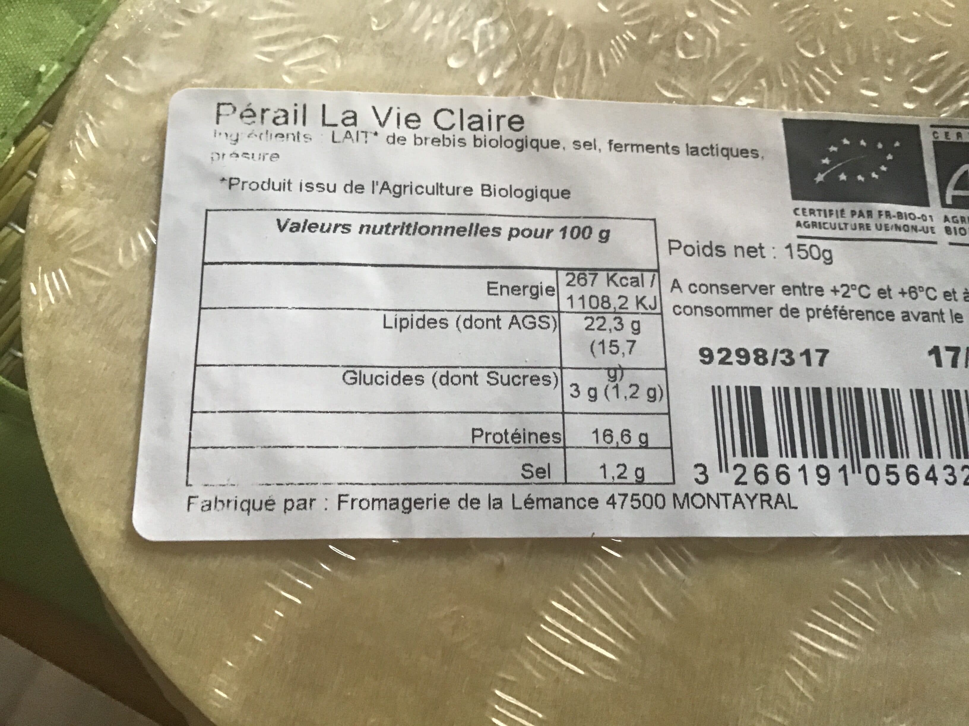 La Vie Claire Pérail de brebis packshot