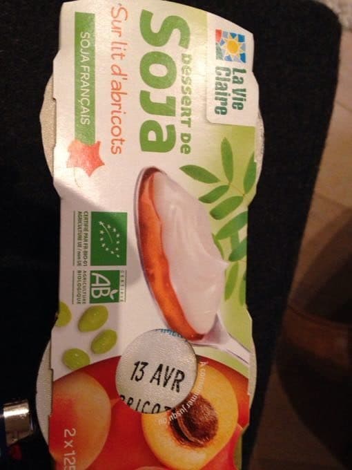 La Vie Claire Dessert de Soja Sur Lit D'abricots packshot