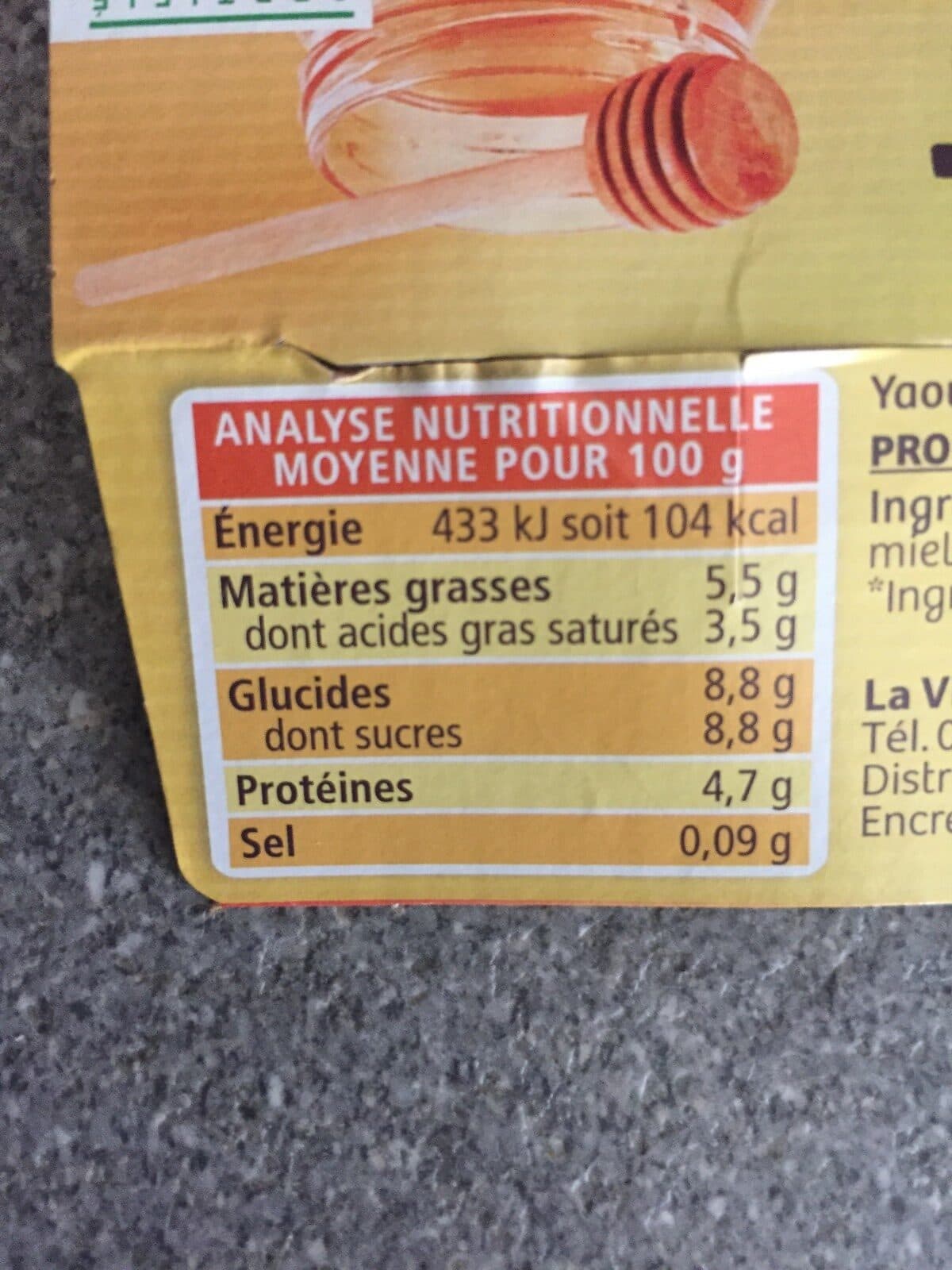 La Vie Claire Yaourt Au Miel packshot
