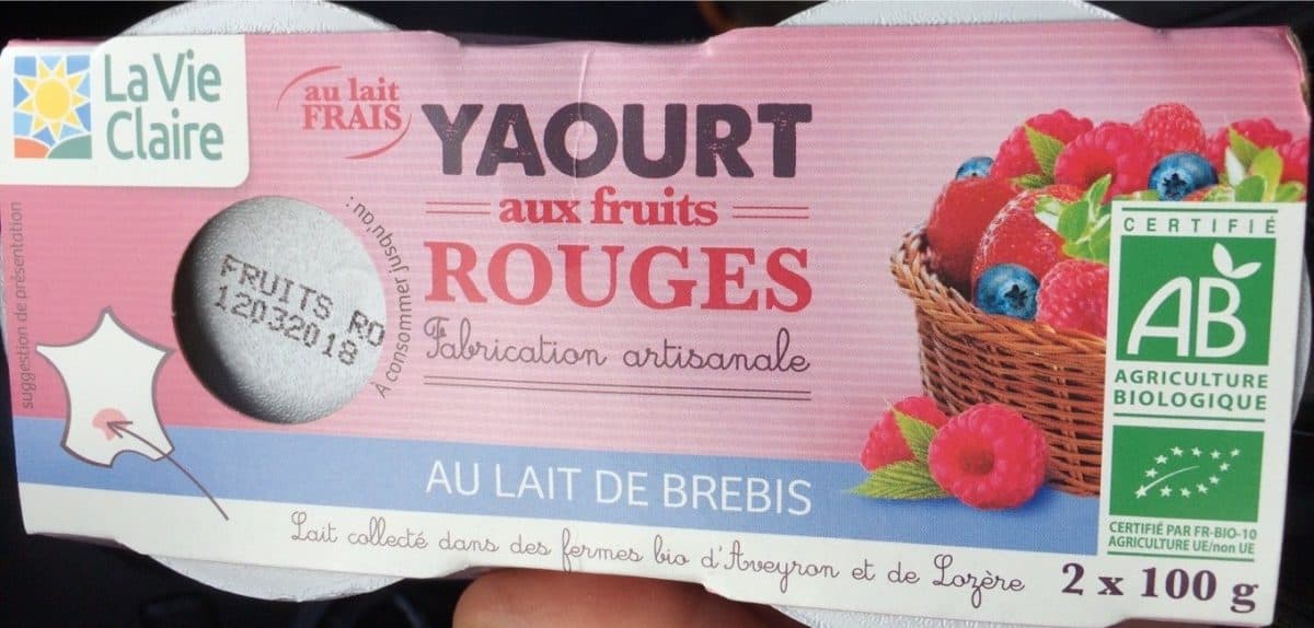 La Vie Claire Yaourt aux Fruits Rouges au Lait de Brebis packshot