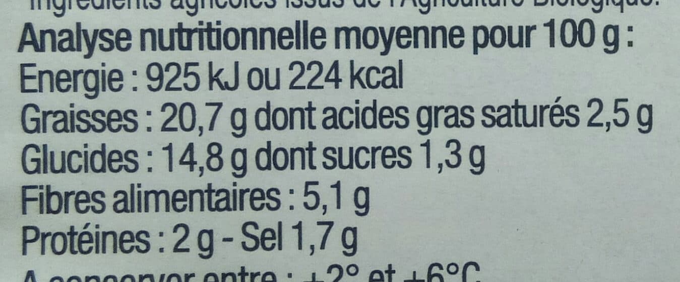 La Vie Claire Hummus aux Olives Noires packshot