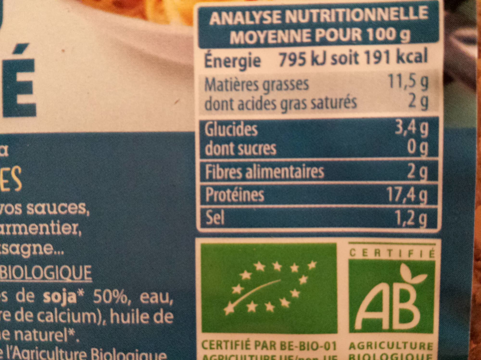 La Vie Claire Tofu haché bio packshot
