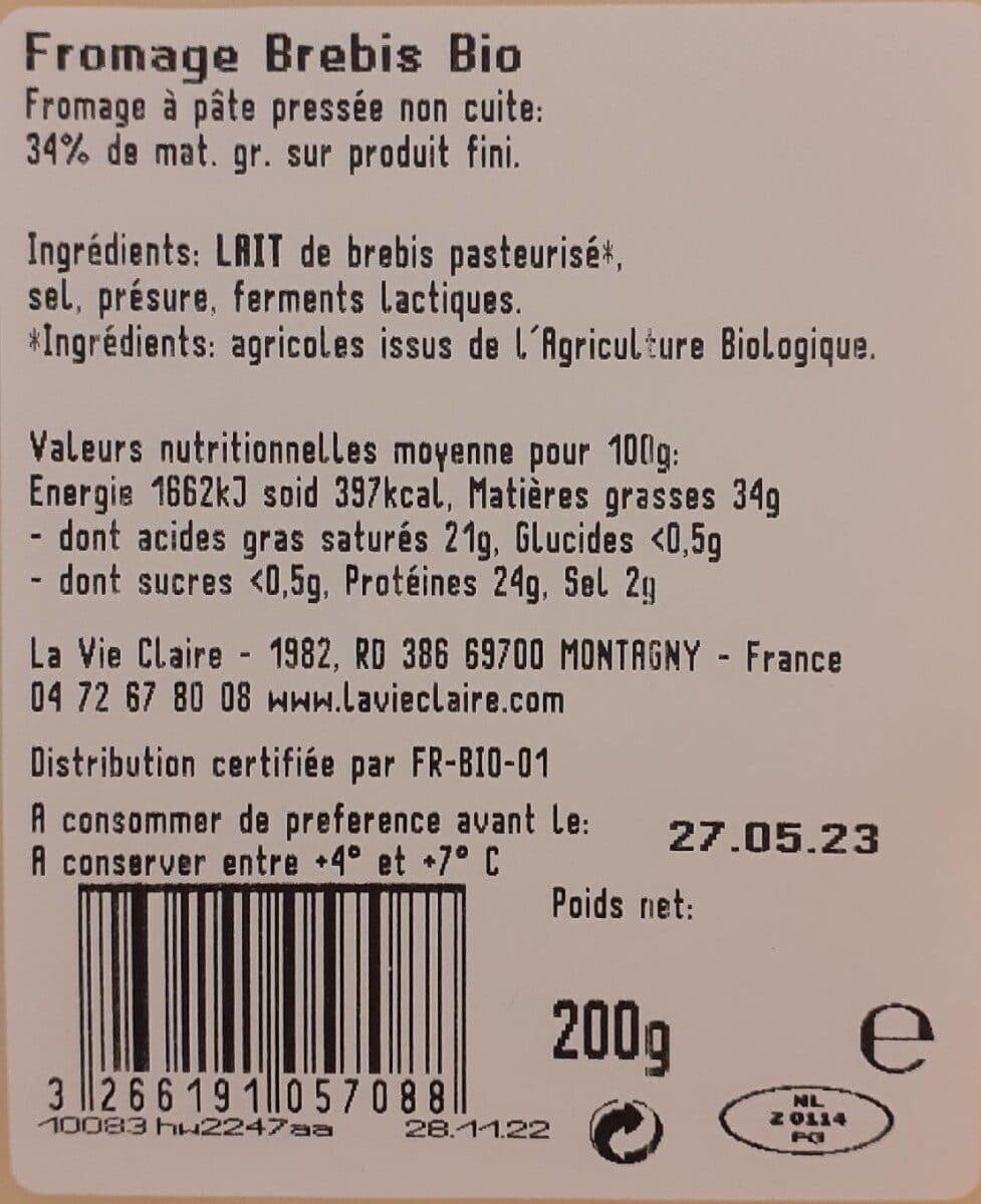La Vie Claire Gouda de Brebis packshot