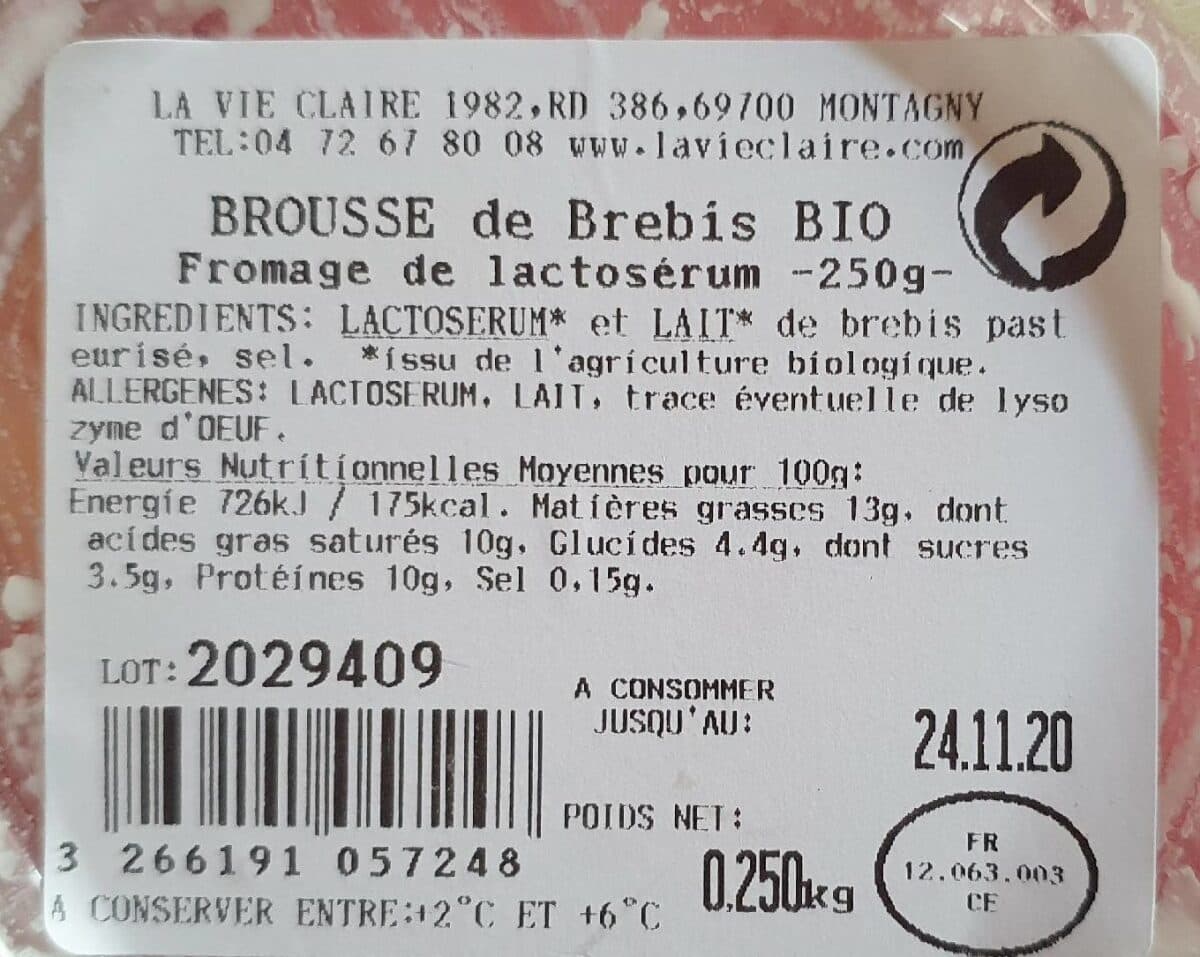 La Vie Claire Brousse de brebis packshot
