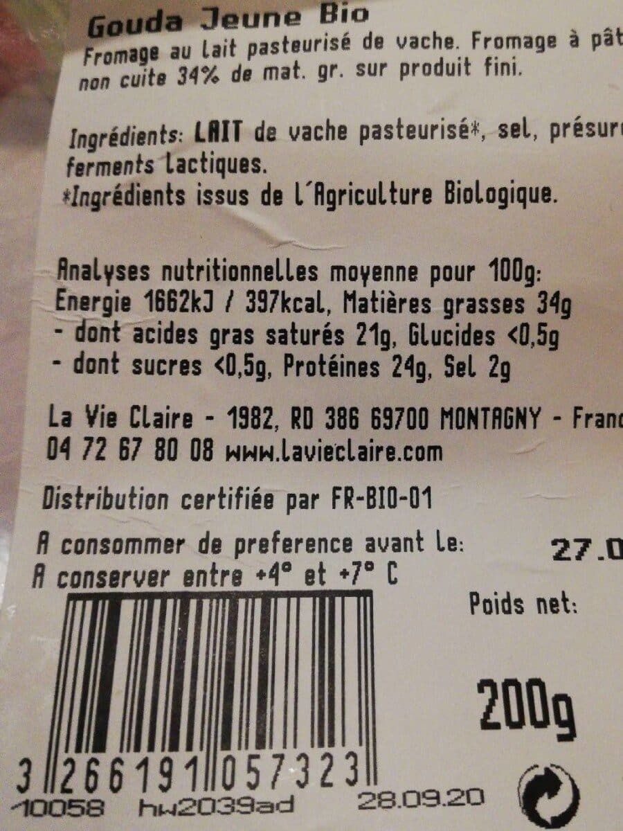 La Vie Claire Gouda jeune packshot